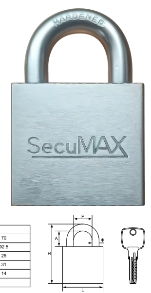 CADENAS SecuMAX DB280-55MM 5CLES NICKEL
